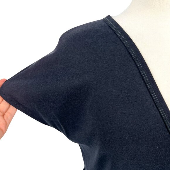 Diane Von Furstenberg For Camicetta Vintage Black V-Neck Knit Top Size Medium - Picture 8 of 10